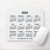 2024 White Smoke Calendar van Janz Muismat (Met muis)