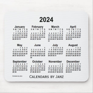 2024 White Smoke Calendar van Janz Muismat
