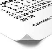 2024 White Wall Agenda van Janz Poster (Hoek)