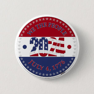 2024 Wij Het Volk USA Vlag Ronde Button 5,7 Cm
