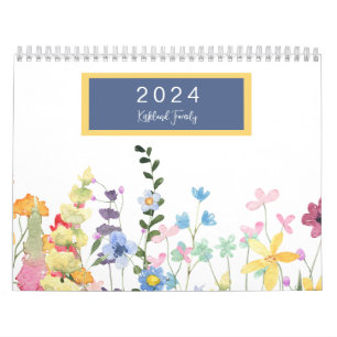 2024 Wildflower Foto Familienaam Kalender
