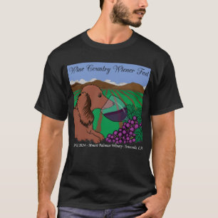 2024 Wine Country Wiener Fest T-shirt op zwart