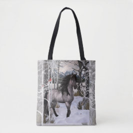 2024 Winter Wander Horse & Cardinals Tote Bag