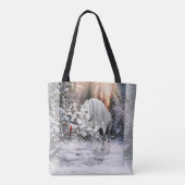 2024 Winter Wander Horse & Cardinals Tote Bag (Achterkant)