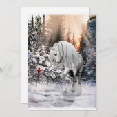 2024 Winter Wander Paard Feestdagenkaart (Voorkant / Achterkant)