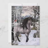 2024 Winter Wensen Paard Feestdagenkaart (Voorkant)