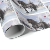 2024 Wintervakantie Fries Paard Cadeaupapier (Rol Hoek)