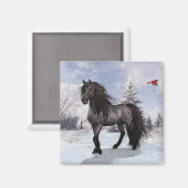 2024 Wintervakantie Fries Paard Magneet (Voorkant / Achterkant)
