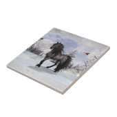 2024 Wintervakantie Fries Paard Tegeltje (Zijkant)