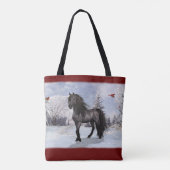 2024 Wintervakantie Fries Paard Tote Bag (Achterkant)