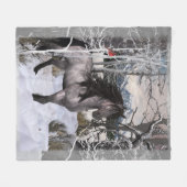 2024 Winterwensen Paard Fleece Deken (Voorkant (Horizontaal))