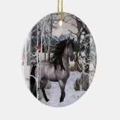 2024 Winterwensen Paard Keramisch Ornament (Rechts)