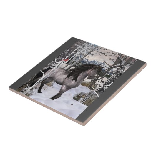 2024 Winterwensen Paard Tegeltje (Zijkant)