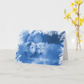 2024 Winterzonnewende Zegeningenkaart met Wolven Kaart (Gele Bloem)