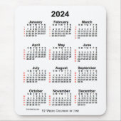 2024 Witte agenda van 52 weken, van Janz Muismat (Voorkant)