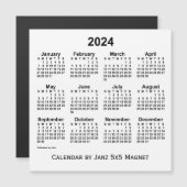 2024 Witte Agenda van Janz 5x5 Magnet (Voorkant / Achterkant)