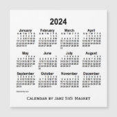 2024 Witte Agenda van Janz 5x5 Magnet (Voorkant)