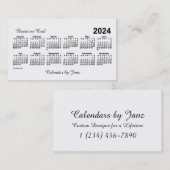 2024 Witte Agenda van Janz Visitekaartje (Voorkant / Achterkant)