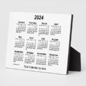 2024 Witte Bureaubladkalender van Janz 5x7 Fotoplaat (Zijkant)