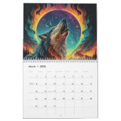 2024 Wolf Illustratie Kunstkalender Kalender (Mar 2026)