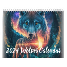 2024 Wolf Illustratie Kunstkalender