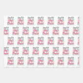 2024 wordt een grote zus - Dinosaurus Inpakpapier Vel (Voorkant)