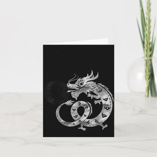 2024 Year Of The Dragon Chinese Zodiac Chinese New Kaart (Voorkant)