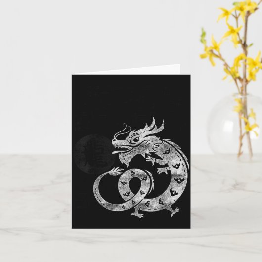 2024 Year Of The Dragon Chinese Zodiac Chinese New Kaart (Gele Bloem)
