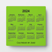 2024 Yellow Green Desk Calendar van Janz Fotoplaat (Voorkant)