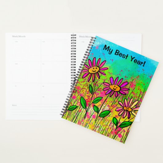2024 Zacht Hoesje Bloemenspiraalplanner Planner (Display)