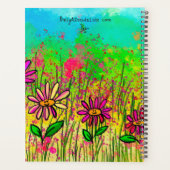 2024 Zacht Hoesje Bloemenspiraalplanner Planner (Achterkant)