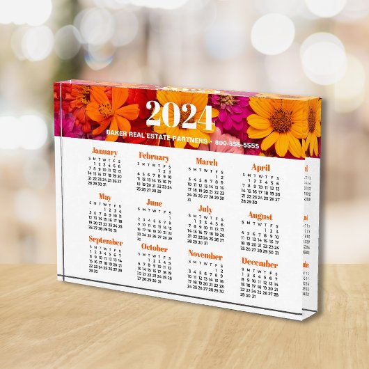 2024 Zakelijke Promotie Bloemenkalender Fotoblokken
