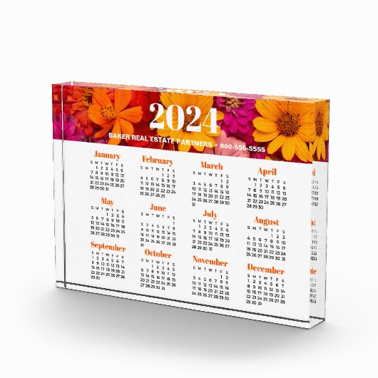 2024 Zakelijke Promotie Bloemenkalender Fotoblokken (Rechts)