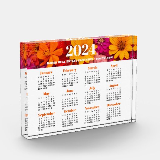 2024 Zakelijke Promotie Bloemenkalender Fotoblokken (Links)