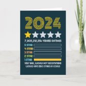 2024 Zeer slechte 1 ster rating nul als ik grappig Feestdagen Kaart (Voorkant)