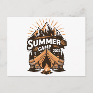 2024 Zomer Kamp Zomer Kamperen Vakantie Matching  Briefkaart