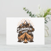 2024 Zomerkamp Zomer Camping Vakantie Matching Kaart (Staand voorkant)