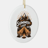 2024 Zomerkamp Zomer Camping Vakantie Matching Keramisch Ornament (Rechts)