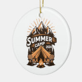 2024 Zomerkamp Zomer Camping Vakantie Matching Keramisch Ornament (Links)