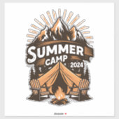 2024 Zomerkamp Zomer Camping Vakantie Matching Sticker (Vel)