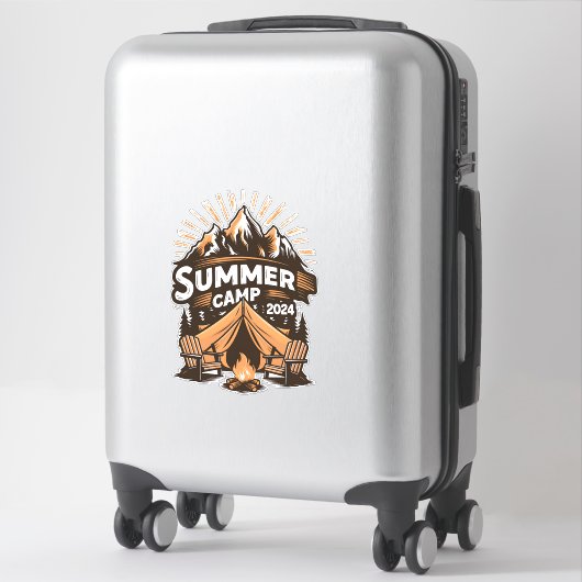 2024 Zomerkamp Zomer Camping Vakantie Matching Sticker (Koffer)