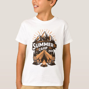 2024 Zomerkamp Zomer Camping Vakantie Matching T-shirt