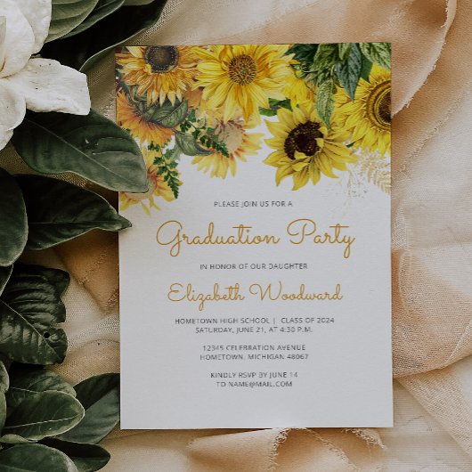 2024 Zonnebloem Bloemen Graduation Party Kaart