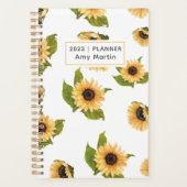 2024 Zonnebloem groen wekelijks maandelijks niet g Planner (Voorkant)