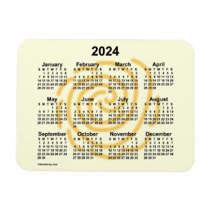 2024 Zonnedagen Agenda van Janz 4x3 Magnet Magneet