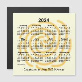 2024 Zonnedagen Agenda van Janz 5x5 Magnet