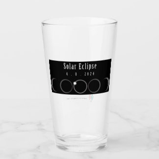2024 Zonneverduistering Herdenkingsglas Glas