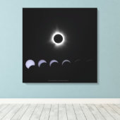 2024 Zonsverduistering Canvas Afdruk (Insitu (Houten vloer))