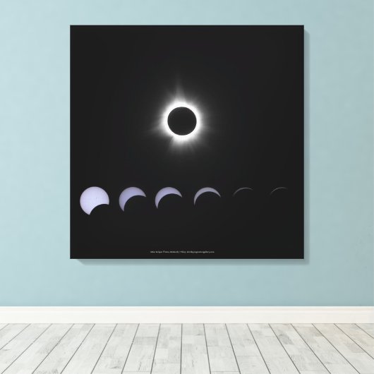 2024 Zonsverduistering Canvas Afdruk (Insitu (Houten vloer))