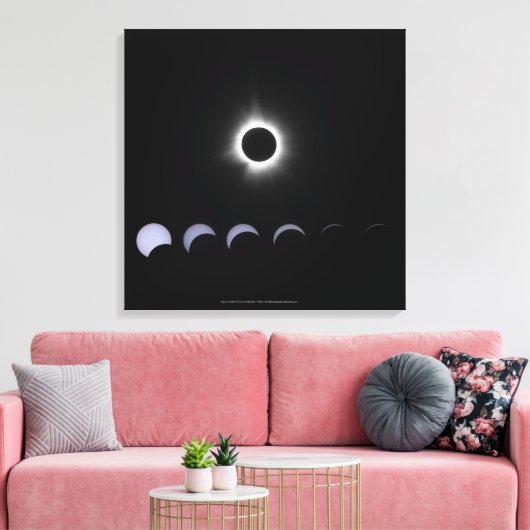 2024 Zonsverduistering Canvas Afdruk (Insitu (Woonkamer))